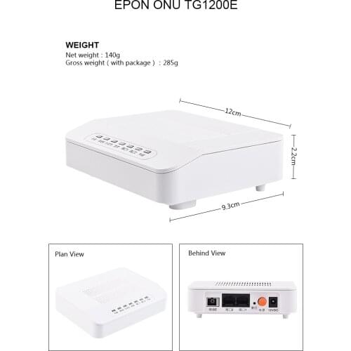 10pcs/lot EPON ONU TG1200e 2 x POTS interfaces Free Shipping