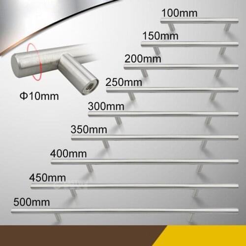 100mm-500mm Stainless Steel Kitchen Door Cabinet T Bar Handle Pull Knob Cabinet Knobs Furniture Handle Cupboard Drawer Handle