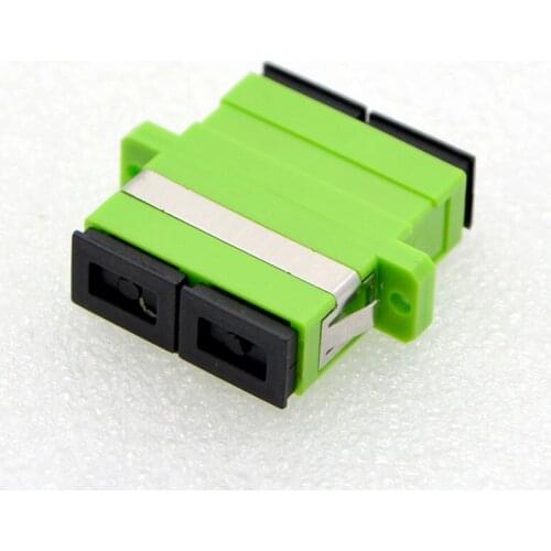250PCS NEW OpticFiber Adapter Connector SC PC APC Multimode Single Mode Duplex Telecom grade SC Fiber Optic Flange SC Coupler