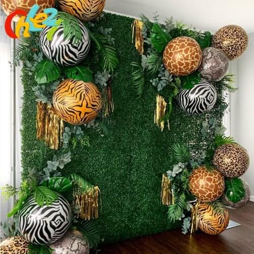5pcs 4D Animal texture balloons Leopard tiger snake zebra Giraffe helium ballon Wedding birthday party decoration baby shower