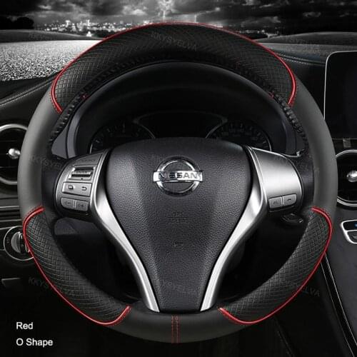 Car Steering-wheels Cover 37 38cm 15" for Nissan Juke Kicks Rogue Sport Qashqai X-Trail Murano Xterra Pathfinder Armada Quest