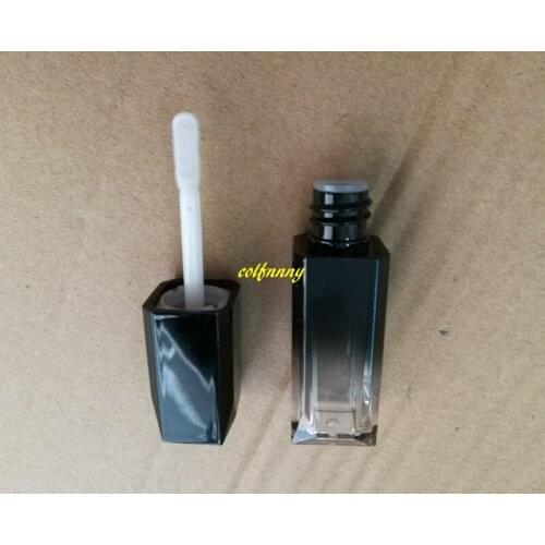1000pcs/lot 5g Black Gradient Lip Gloss Tubes 5ml Empty Plastic Lip Balm tube bottle Lipstick Cosmetic Container G0704