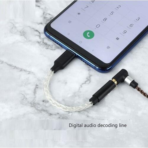JCALLY Realtek ALC5686 DAC Digital Audio Adapter Decoding Line TYPEC to 3.5 For Huawei Meizu earphone Accessories