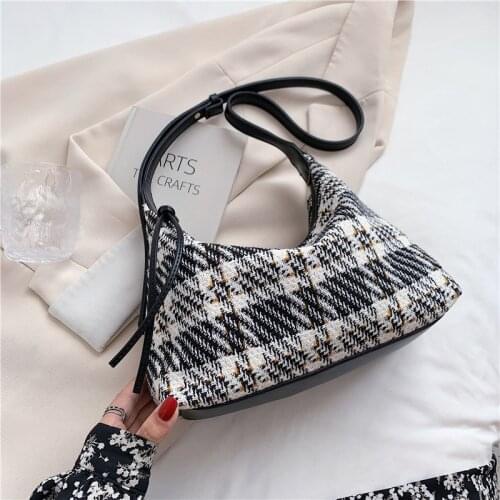 Canvas Tote Bags Luxury Designer Handbags Women Shoppers 2021 Fashion Vintage Large Capacity Color Plaid Hobo Bags Shoulder Bags