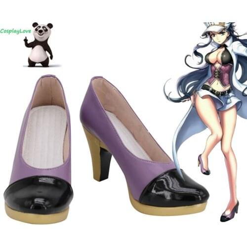 JoJos Bizarre Adventure Jotaro Kujo Purple Black Female Cosplay Shoes Long Boots Leather Custom Made