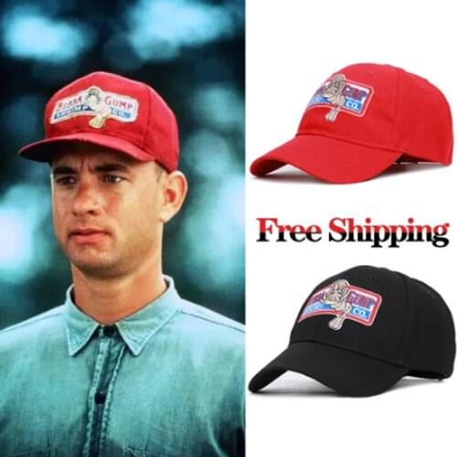 Classic Bubba Gump Legendary Red Black Cap Men Canvas Sun Hat Women Baseball Cap Summer Outdoor Snapback Gift For Lovers