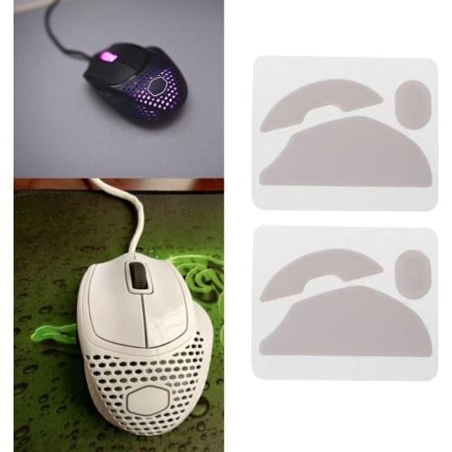 2Sets Mouse Skates Replacement Glide Feet Pads Tiger Gaming Mouse Feet Sticker For Cooler Master MM720 Mouse White