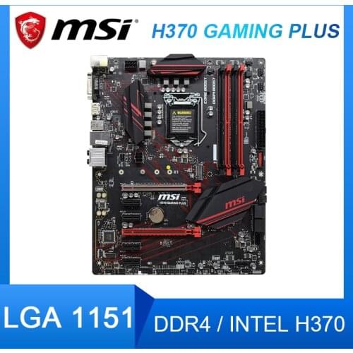 MSI H370 GAMING PLUS M.2 DDR4/H370 PC gaming motherboard supports 8/9 generation 8700 Original Used Desktop motherboard