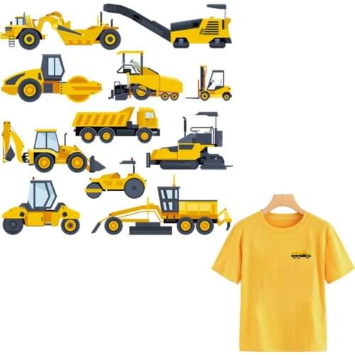 Cartoon Cars Custom Patch Children T-Shirt Heat Transfer Fashion Diy Accessory Clothes Stickers Iron On Patches For Clothes