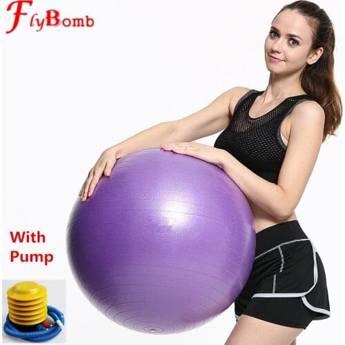 Flybomb 55-75CM Safe Yoga Stress Ball Pilates Balance Sport Fitball Gymnastic Balls Anti-slip Fitness Training Balloons L491OLC