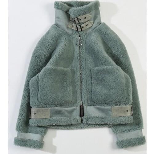 Soft Thicken Sheep Shearling Coat Female 2020 Winter New Grain Lamb Fur Short Korean Loose Composite Fur One