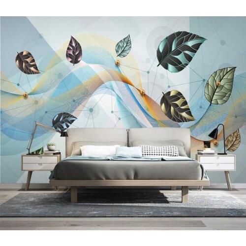 Bacal Private custom 3D wallpaper mural Nordic modern geometric line bedroom living room background 3d wall paper home decor