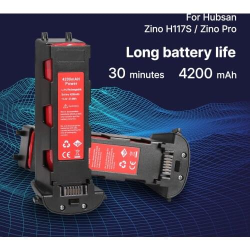 New Arrival 4200mAh battery for Hubsan H117S Zino GPS RC Quadcopter Spare Parts 11.4V Battery For RC FPV Racing Camera Drones