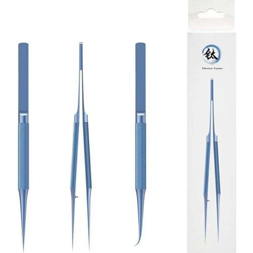Titanium Alloy Tweezers 0.15mm Edge Fly Line Fingerprint Electronic Components Straight/Curved Tip Forceps for Phone Repair