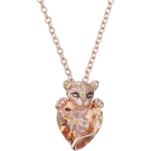 Ajax 925 Sterling Silver Leopard Pendant Charms Animal Fit Womens Neck Chain Fashion Necklace 2021 Female Birthday Gift