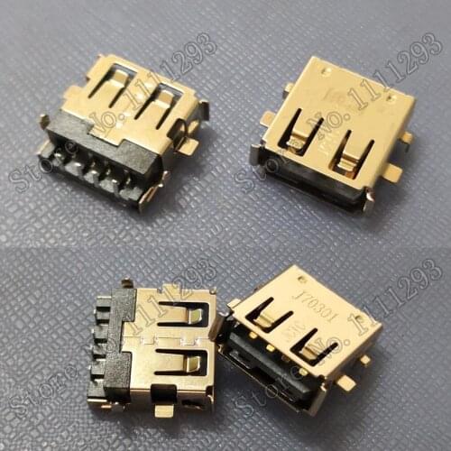 10pcs/lot 2.0 USB Jack Connector for Asus Acer Samsung NP530U3C NP540U3C etc Laptop USB2.0 ports