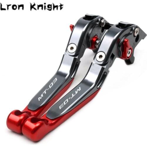 For YAMAHA MT-03 MT03 MT 03 2015 2016 2017 2018 2019 Motorcycle CNC Adjustable Folding Extendable Brake Clutch Lever With logo