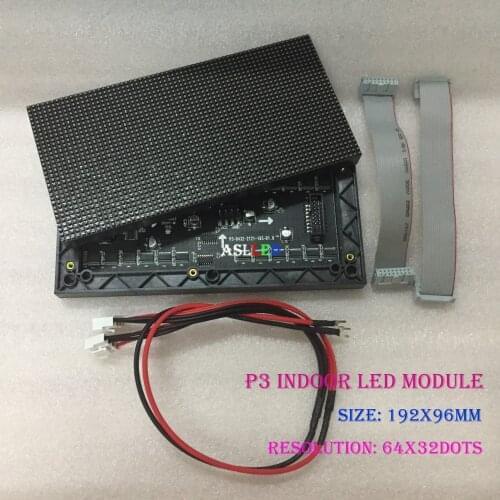 RGB hd smd 2121 p3 indoor 192x96mm 1/16s led module full color led display video wall hub75