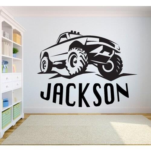 HAND MADE OffRoad Personalized Wall Decal Roader Race Motor Wheeler Extreme Sport Bike Racing Rider C9022