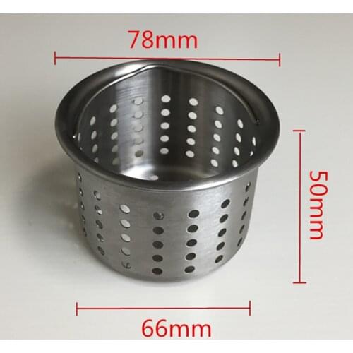 78MM Kitchen Sink Strainer Sewer Drain Stopper Basket Filter Mesh Net, Household Sink Filter Basket Garbage Strainer Plug