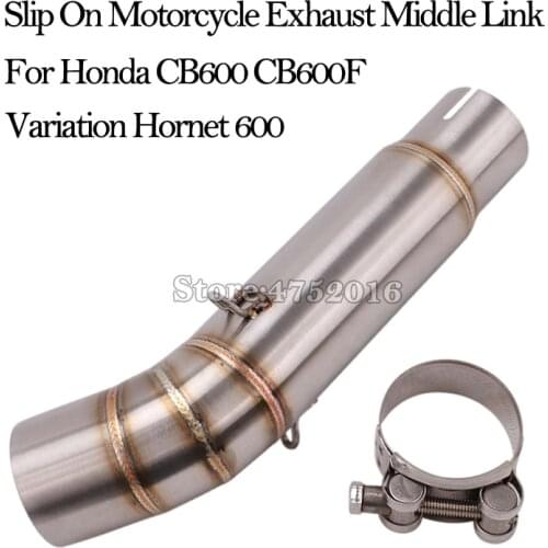 Slip On Middle Tube Link Pipe Modified Motorcycle Exhaust Pipe Moto Escape Muffler For Honda CB600 CB600F Variation Hornet 600