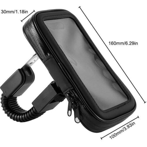 360 Degree Full Protective Mobile Cell Phone Case Holder Bag Motorcycle Bicycle Rearview Mirror Mount Phone Bag Case Holder