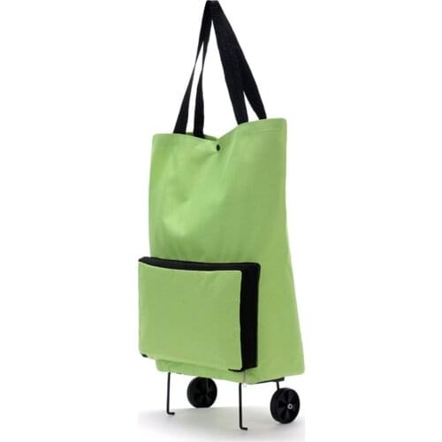 Shopping Trolley Bag Portable Folable Tote bag Shopping Cart Grocery Bags with Wheels Rolling Grocery Cart Shopping Organizer
