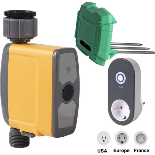 WIFI Connection Automatic Smart Irrigation System Watering Timer Soil Moisture Sensor Garden Irrigation Controller