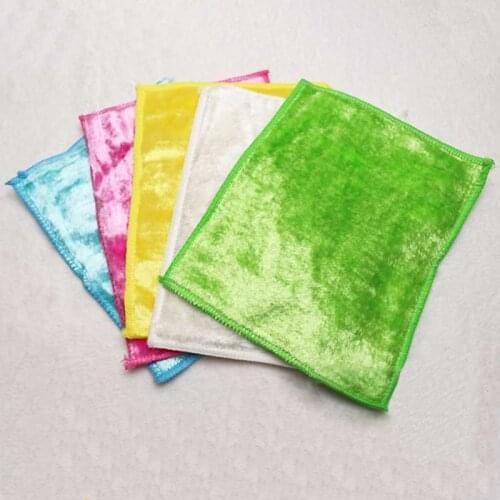 Kitchen Anti-Grease Dishcloth Wiping Rag Super Absorbent Superfine Bamboo Clothing Towel Fiber Cleaning Cloth Washing Dish Wiper