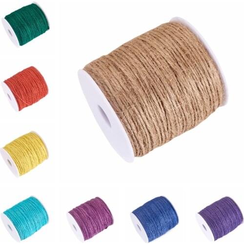 2mm Colored Twine Cord Thread Hemp Rope String Gift Wrapping Packing Scrapbooking Craft Jewelry Making DIY 100m