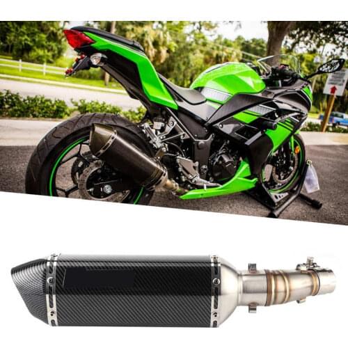 Exhaust System Mid-Pipe + Slip-On Muffler with DB Killer for Kawasaki Ninja 250R 250 300 Z250 Z300 2008-2017