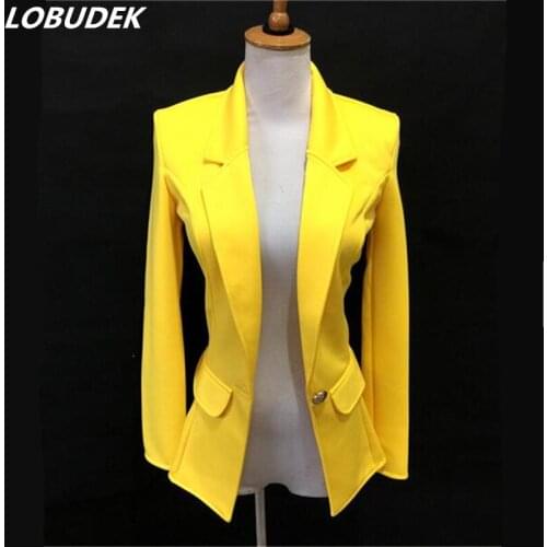 High grade female slim jacket coat fashion cool outerwear for singer dancer show prom nightclub stage costumes DJ DS performance