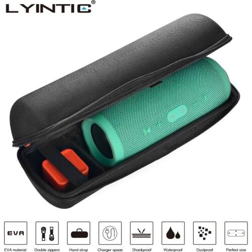 Hard Shockproof Pouch Case for JBL Charge 3 Charge3 Bluetooth Speaker Travel Protective Cover Case Extra Space Plug&Cables Be