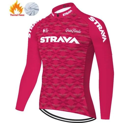 Strava Winter Thermal Fleece Maillot Hombre Equipo Maglia Uomo Велосипедная Джерси Fietskleding Heren Camisa Ciclismo Masculina