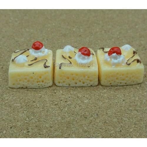 1pcs/lot resin flat back yellow ice cake 13mm Cabochons Scrapbooking Hair Bow Center Card Frame Making Craft DIY B003-10