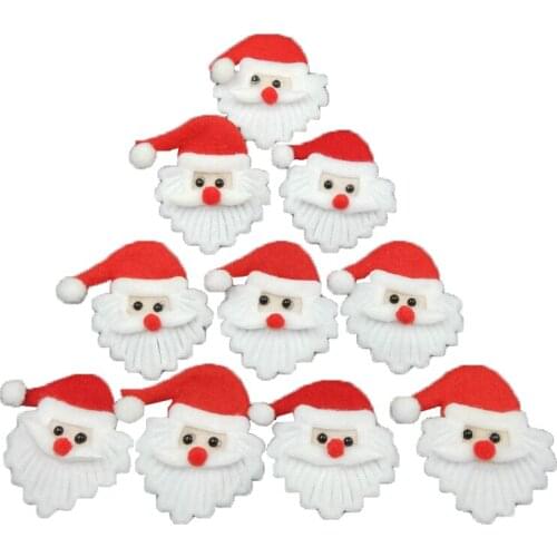 10 Pcs Santa Claus Snowman Christmas Deer Christmas Decoration Ornaments Party Home Decor Sewing Handmade Materials Gift Making