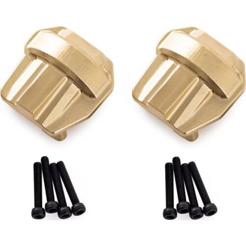 2Pcs Brass Diff Cover AR44 Portal Axle Counterweight For 1/10 RC Crawler Car Axial SCX10 II 90046 Upgrades Parts