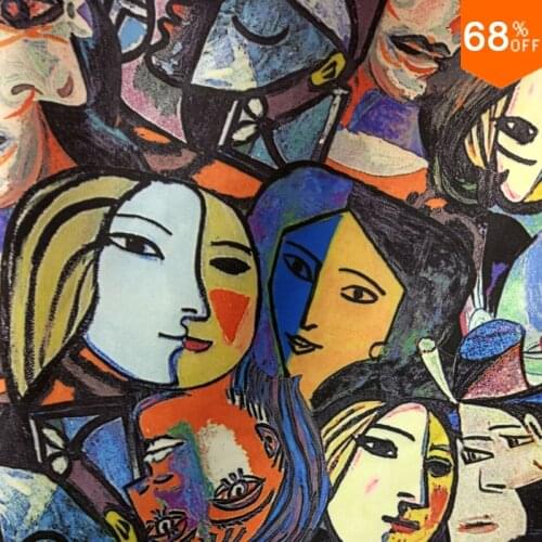 3 yards Netherlands famous dutch painter Vincent van Gogh oil painting Curtain material Dress Material sew fabrics abstract draw