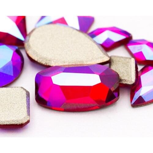 5pcs Glass Crystal Rhinestones 3D Pillow Stones Nail Art Decoration Strass Polishing Charm Design Accessories Jewelry