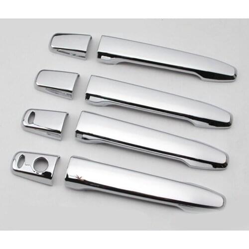 8Pcs Chrome Door Handle Cover Decoration with Smart Key For M/itsubishi O/utlander sport RVR 2011-2014 Lancer 2007 -2014