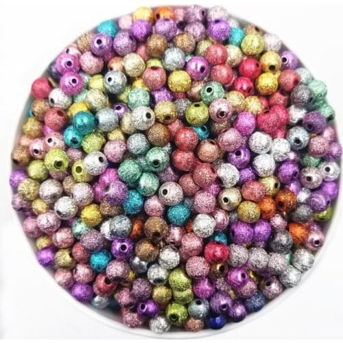 6/8MM Acrylic Beads For DIY Necklace Bracelet Jewelry Finding New Round Shape High-quality Jewelry Accessories