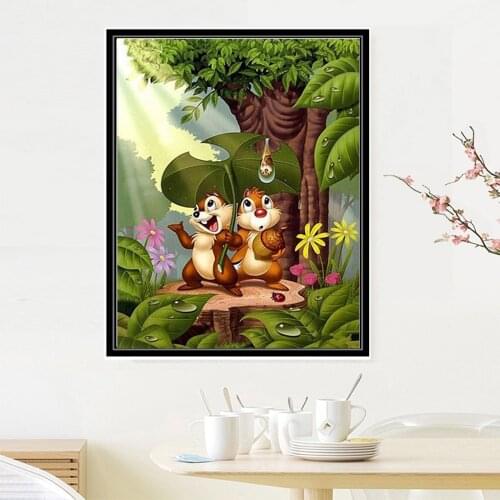 Disney Diy Diamond Painting Chip 'n' Dale Funny Cartoon Full Diamond Embroidery Living Room Decoration Leisure Activities Gift