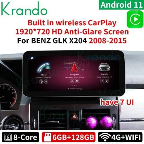 Krando Android 10.0 4+64G RAM 10.25' Car Radio For Mercedes Benz GLK X204 2008-2015 Multimedia Player NTG 4.0 4.5 LHD Right Hand