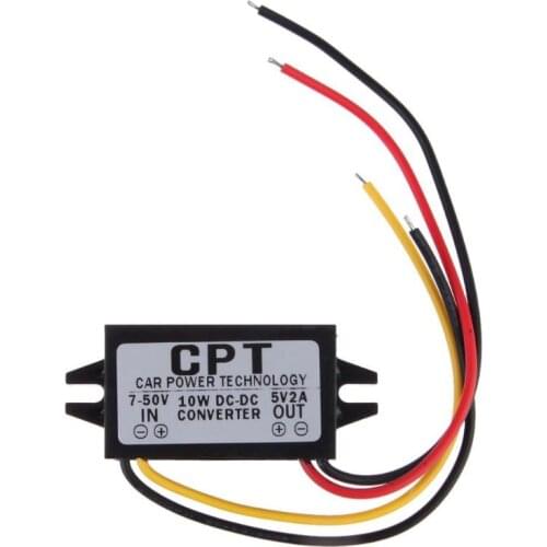 5.5X2.5DC 5V Car Charger Male Converter CPT Car Step Regulator Non-isolated Buck Module Power Converter Accessories