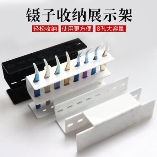 Acrylic Eyelash Tweezer Storage Holder Stand 8 Holes Convenient Tweezers Stand Shelf Holder Eyelashes Extension Makeup Tool