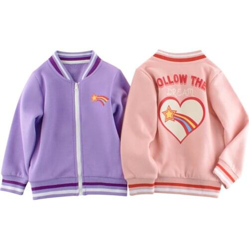 Yocute Childrens Clothing Girls Plush Coat Kid Clothes Toddler Girls Zipper Sweater 2021 Spring New Fashion Style For 2-7 Years