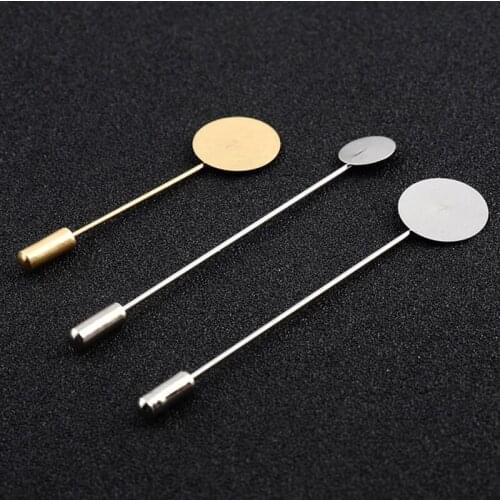 50Piece/Bag Gold Silver Plate Long Pin Brooch Metal Safety Pins Handmade DIY Material Wedding Boutonniere Tray Pin Accessories