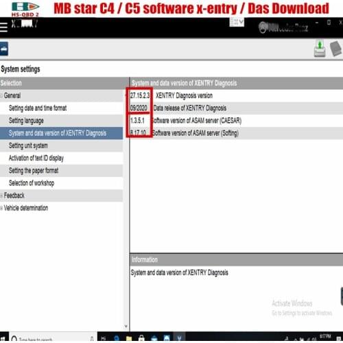 For MB Star C4/C5 2020.09V diagnostic tool software WIN10 64bit x&entry / Das Download and install Through team viewer