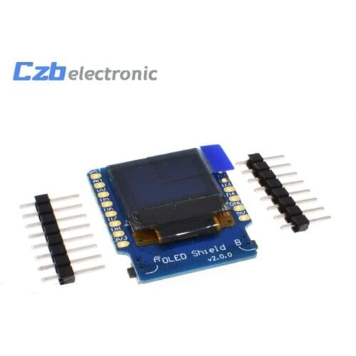 OLED Shield Display V2.0 For Wemos D1 Mini 0.66" Inch 64X48 IIC I2C Two Button Module