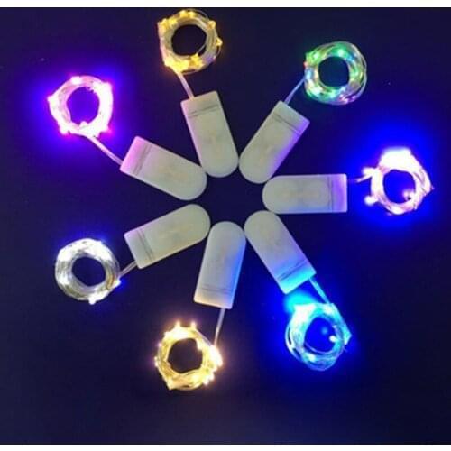 10X include battery LED String light 2M 3M 5M Button Battery Operated Garland LED String Light for Xmas Wedding Party Decoration